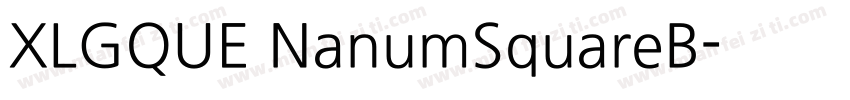 XLGQUE NanumSquareB字体转换